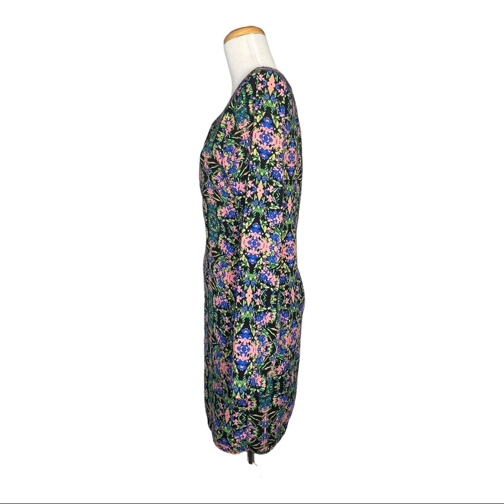 LMD Shift Long Sleeve Dress Multicolor Abstract Design Style DR2328 Womens M - Picture 4 of 10